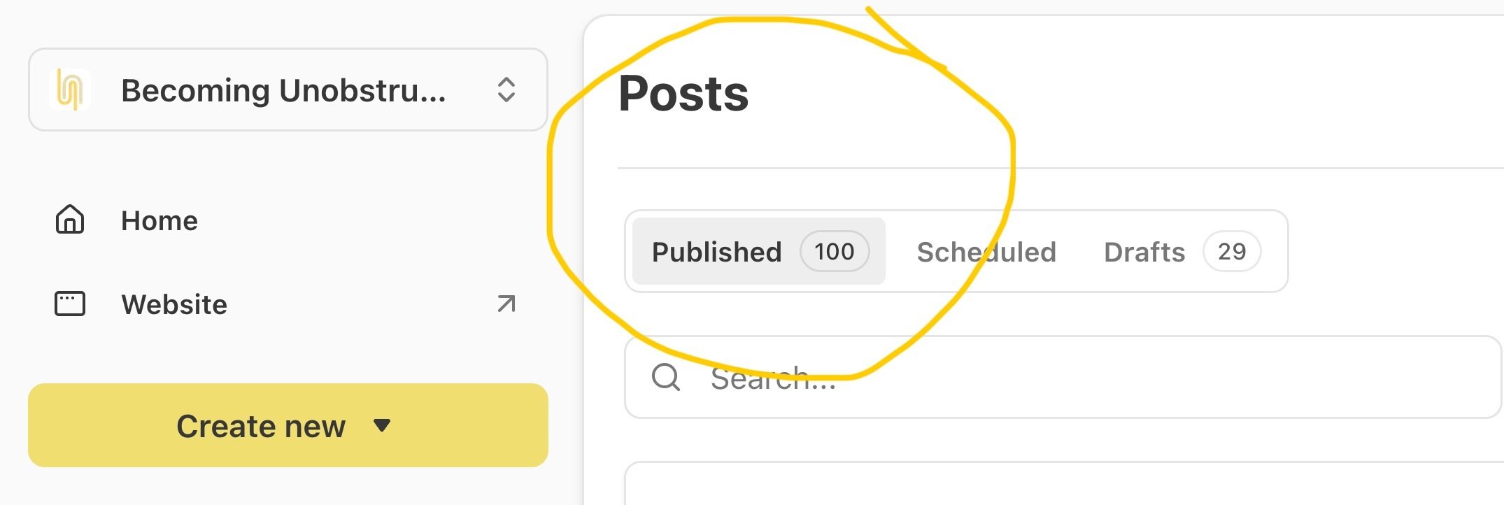100 posts