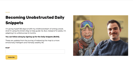 BUDS signup screenshot