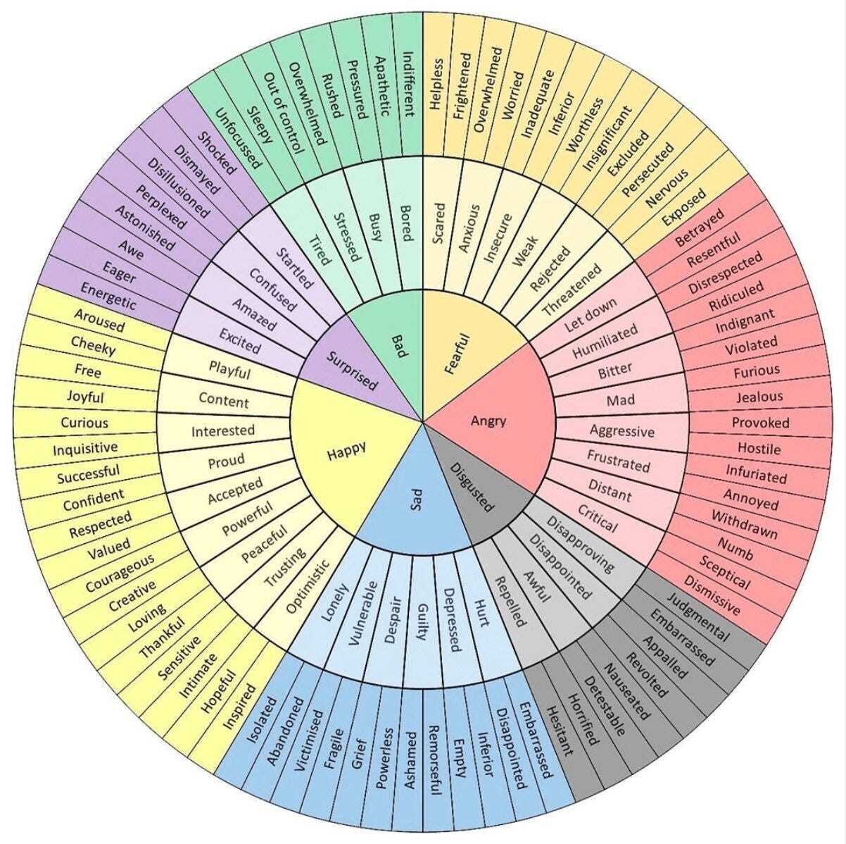 emotional literacy wheel