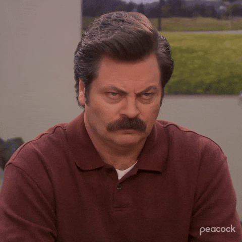 ron swanson scowl